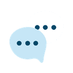 Chat bubbles icon representing social media engagement and communication.